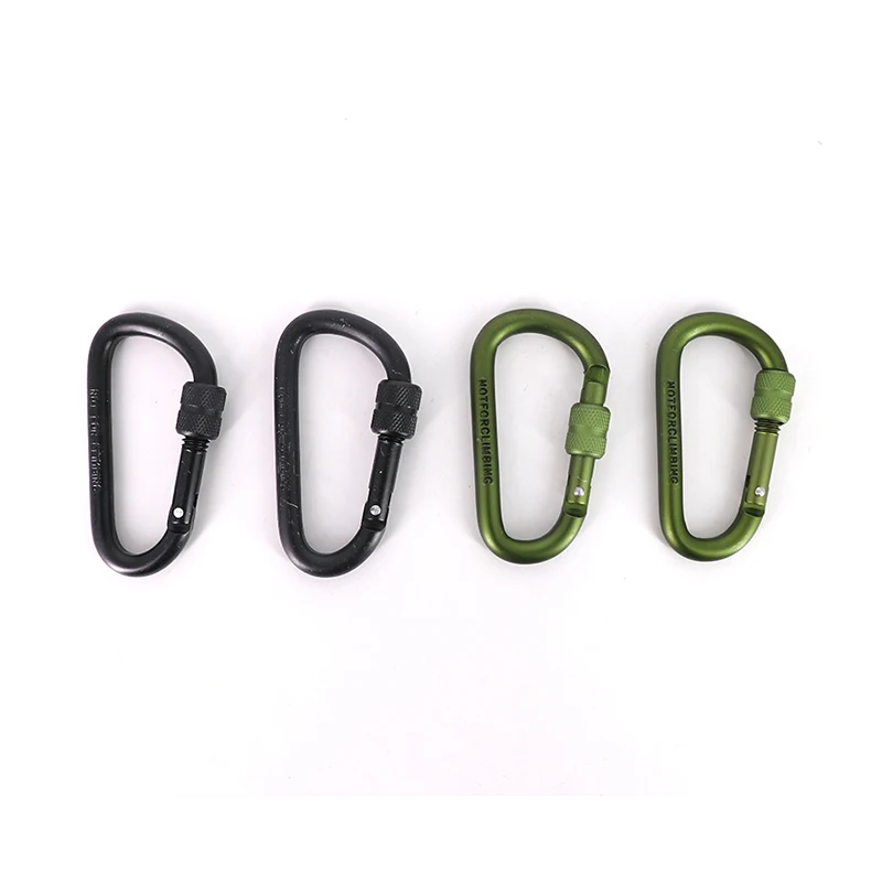 80mm Black Aluminum Lightweight Outdoor Multifunctional Screw Lock D