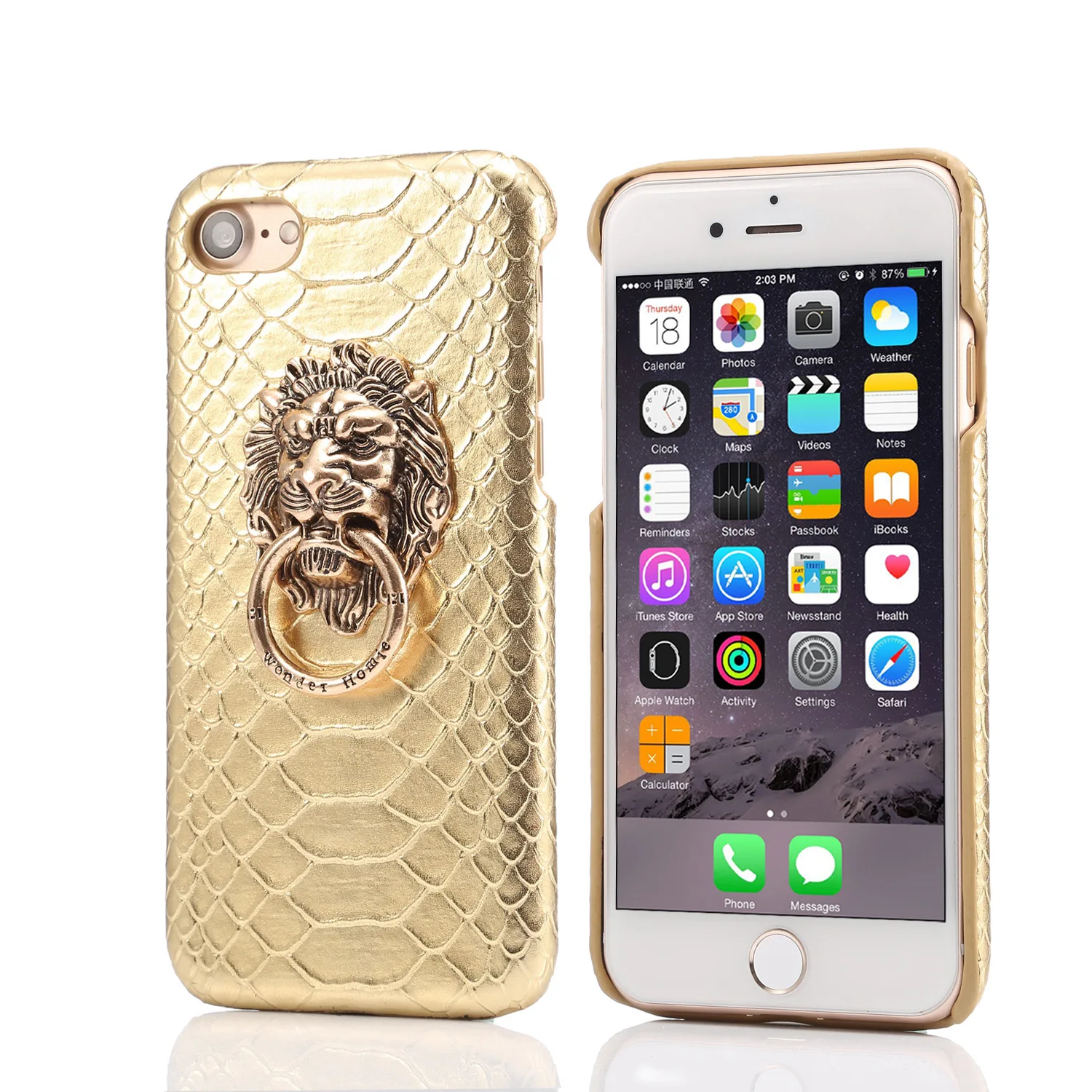 2020 Luxury For iPhone 11 Pro Max Popular Metal Lion Head Bracket Pu Cool Mobile Phone Case