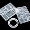 63 Pieces Resin Silicone Casting Molds and Tools Set with A Black Storage Bag for DIY Jewelry Craft Making