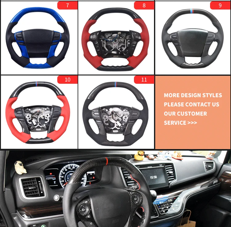 Carbon Fiber Steering Wheel For Toyota Fortuner With Black Perforated