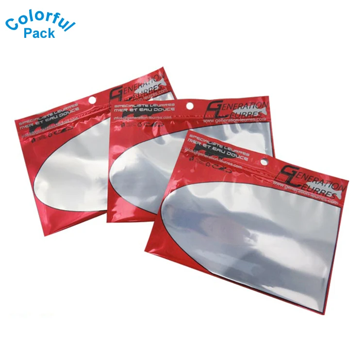 Customized Logo Soft Plastic Bait Bags For Fishing Worm With Resealable 