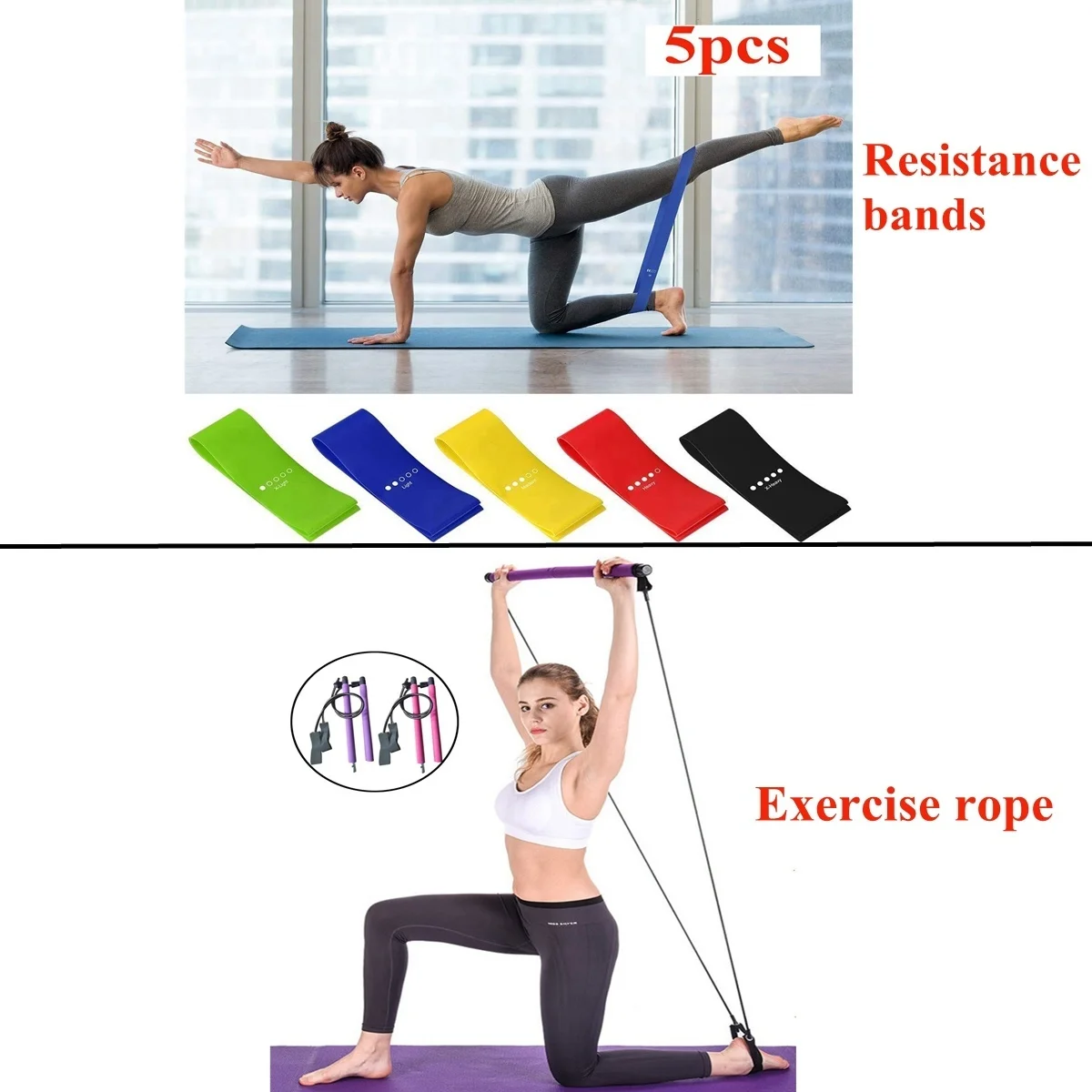 Home Gym Yoga Pilates Übung Stick Bar Workout Übung Ausrüstung Schwarz 