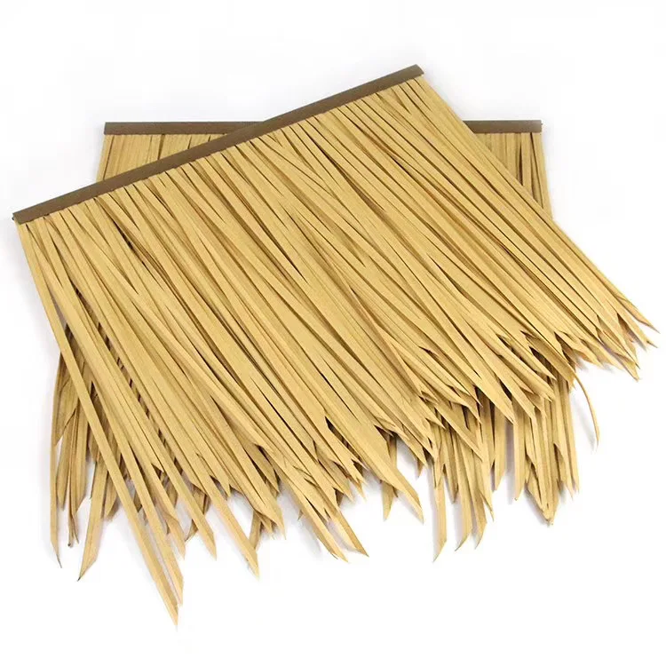 Pe Fireproof Artificial Plastic Synthetic Palm Leaves Thatch Roofing Buy Palm Thatch Panel
