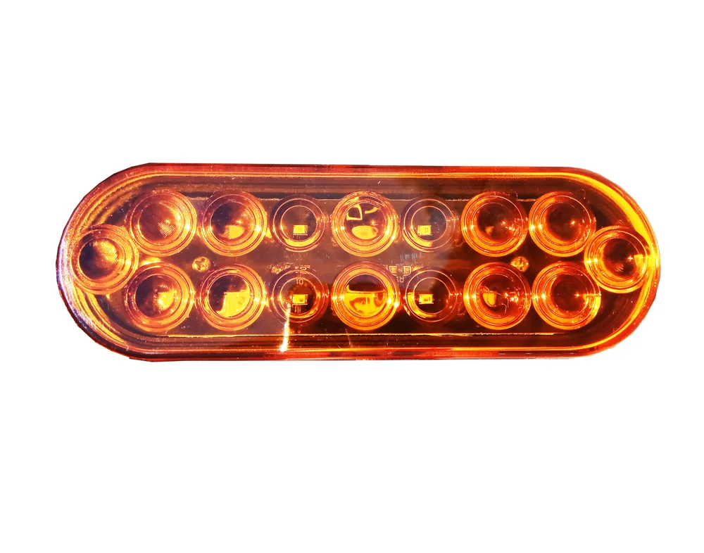 PC LENS ABS base 12V 16 Amber diodes truck trailer parts LED turn signal rear tail lights