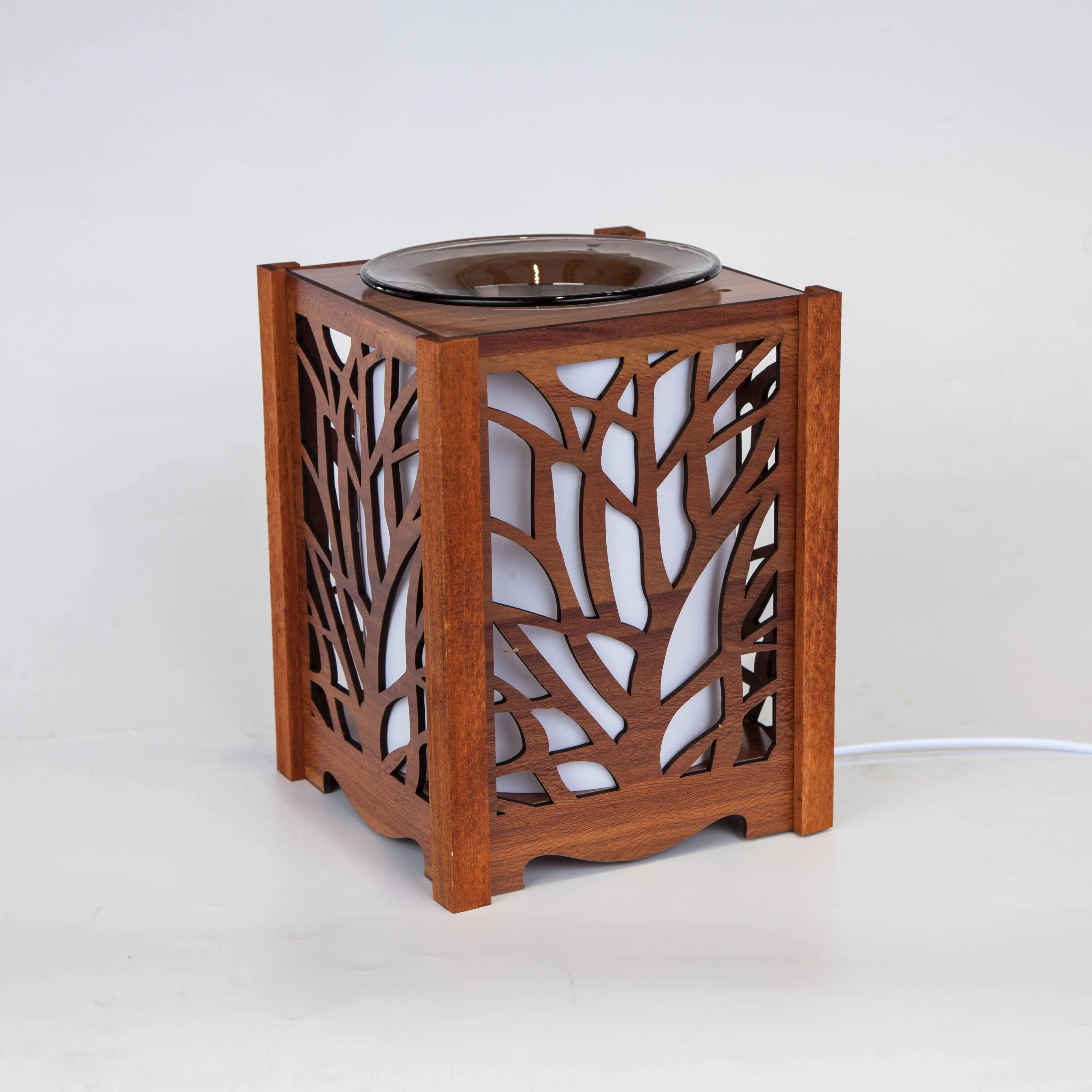 Lampada per Aromaterapia Notturna Bruciatore di Olio Essenziale in Ceramica Candela Bruciatore di Incenso per Aromaterapia, Riscaldatore a Fusione di Cera per Home Office Camera da Letto(stella
