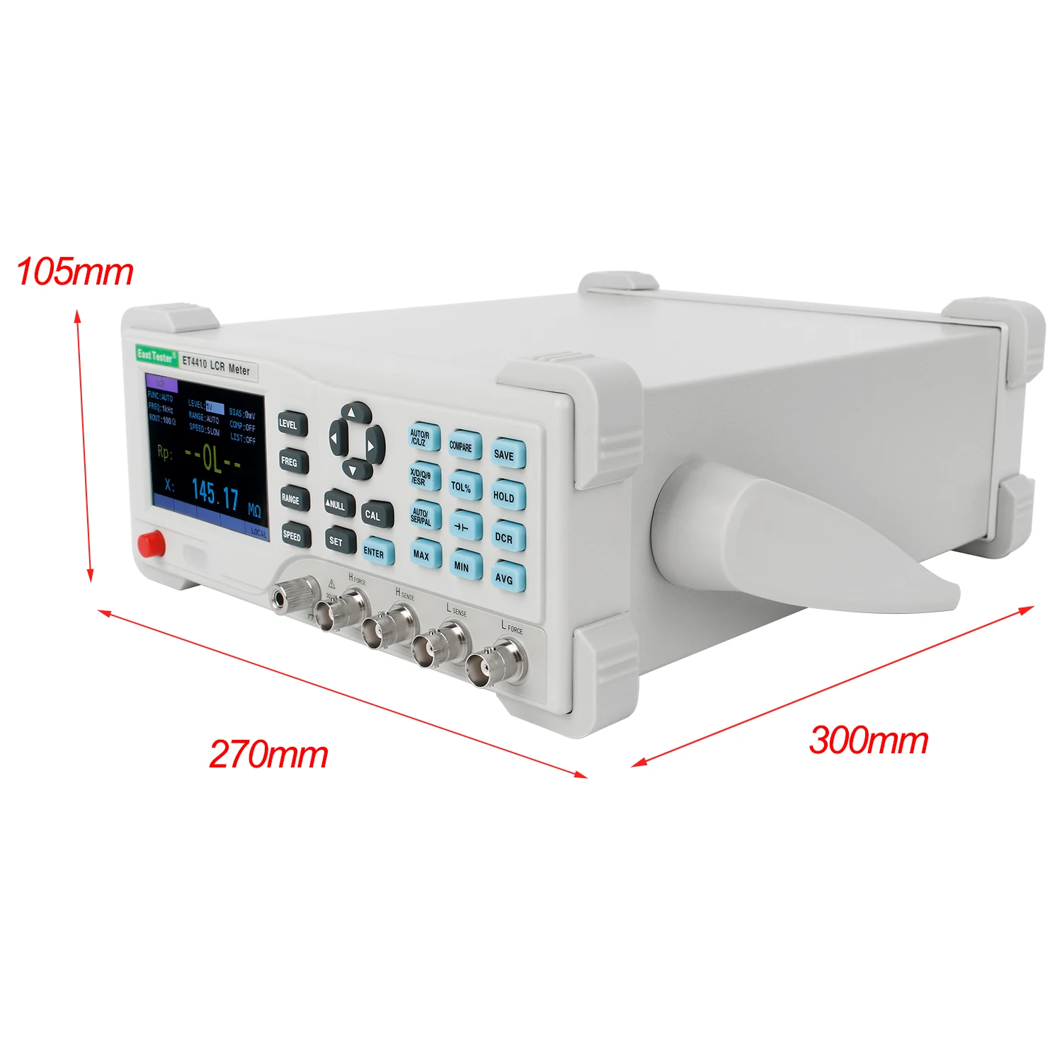 Adjustable Measuring Frequency 100hz~10KHZ Resistance Meter Capacitance Meters Benchtop Digital LCR Meter ET4401Desktop LCR Bridge with USB and RS-232 
