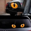 2pcs 12*10cm Cute Simulation Cat Eyes Car Stickers 3D Vinyl Decal for Rearview Mirror Car Head Engine Cover Windows Decoration
