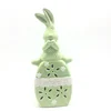 light green lovely decorative porcelain ceramic easter rabbit