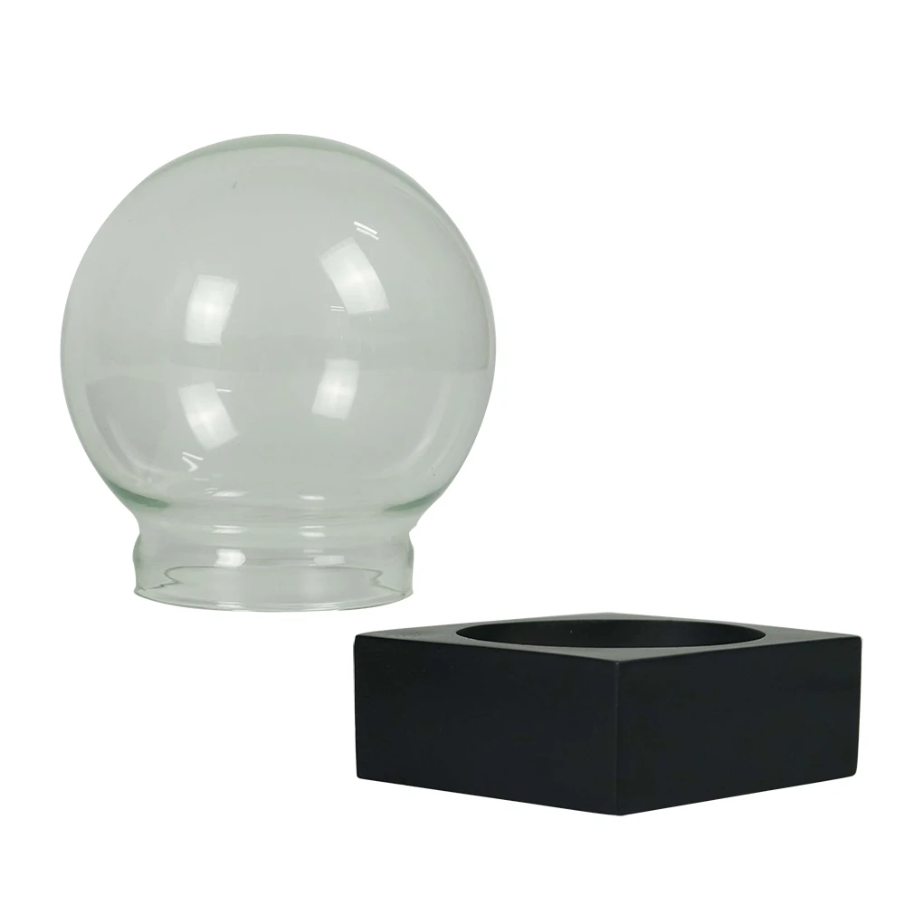 Oem Black Resin Base Glass Dome Wholesale Diy Empty Snow Globe Buy