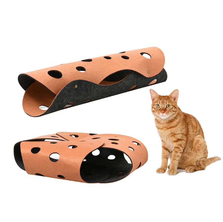 Funny Diy Detachable Felt Cat Tunnel Pet Interactive Toys Buy Felt