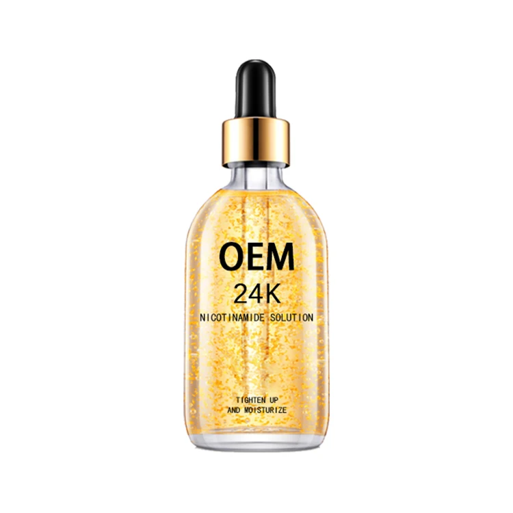 label hyaluronic acid collagen whitening 24k gold essence skin