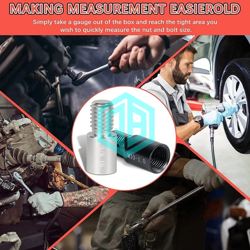 26 Nut And Bolt Thread Check Nut And Bolt Size Gauge 14 Inch 12 Metric ...