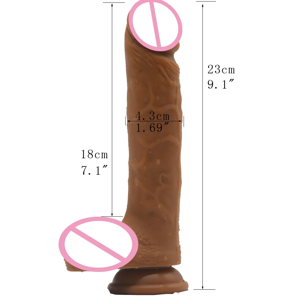 FAAK  23cm Wholesale sex toys strapon silicone dildo rubber penis with belt for lesbian sex toy