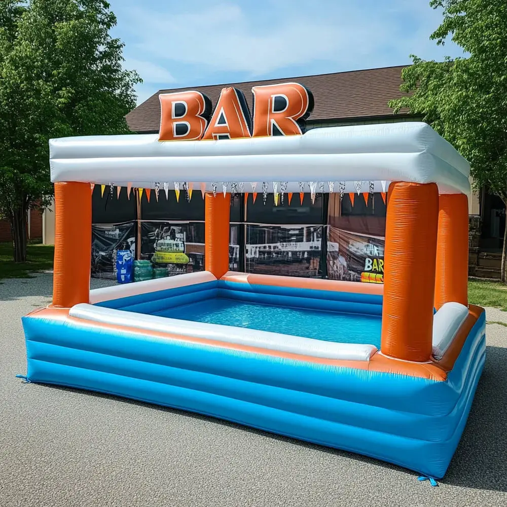 Inflatable Pool Bar - Portable Inflatable Pool Lounge for Adults, Ideal ...