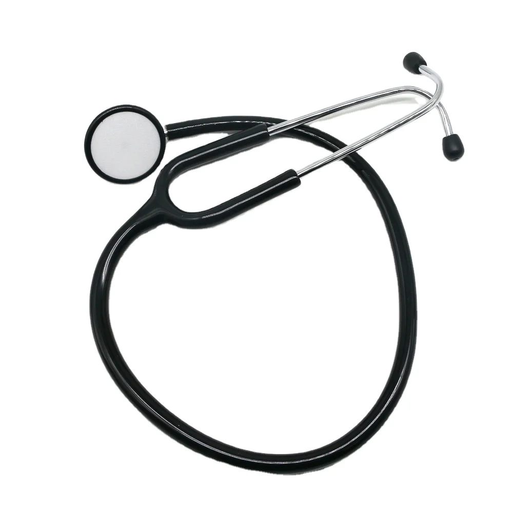 Medical Cardiology Use PVC Tube Aluminized Alloy Hospital Doctor Dual Head Stethoscope factory