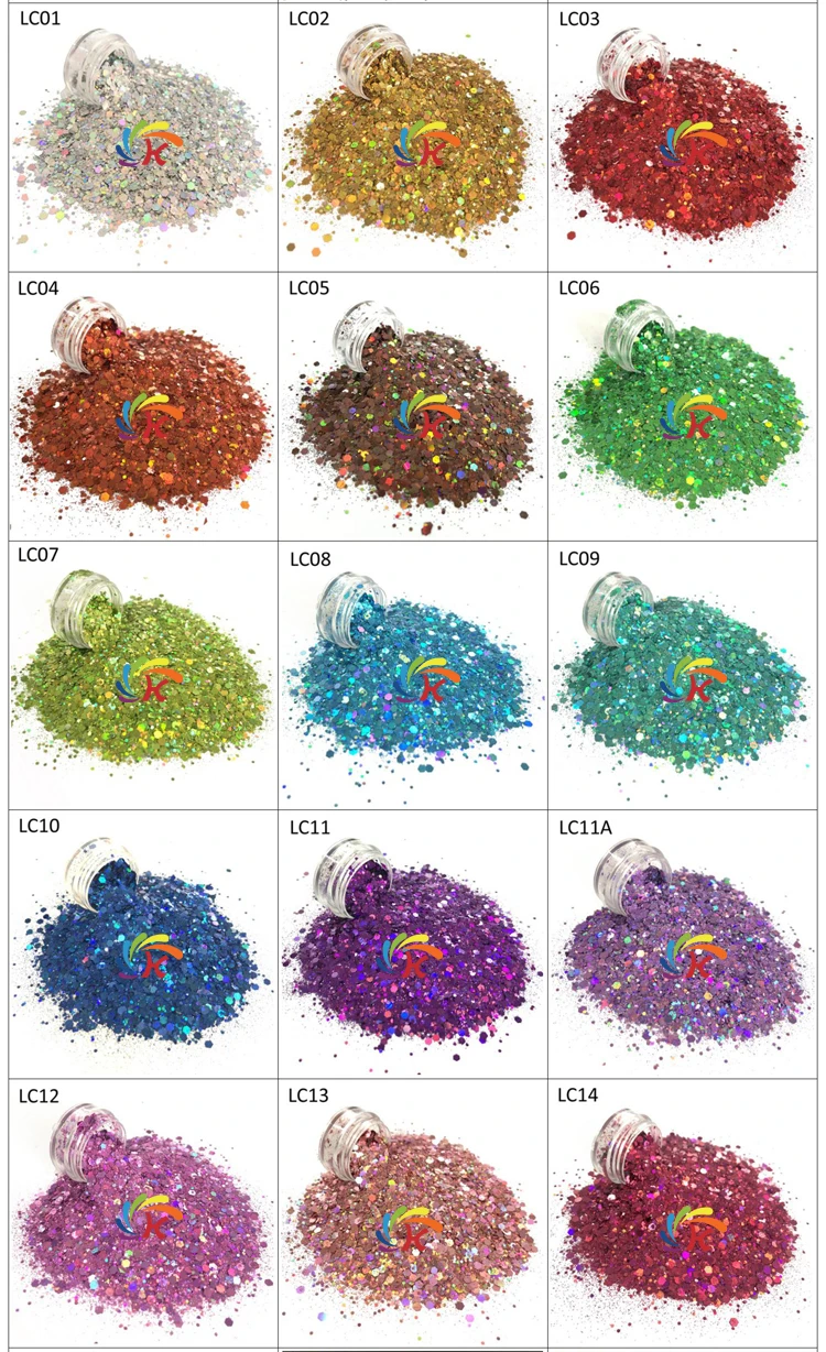 Hot Selling New Colors Polyester Bulk Glitter Chunky Mix - Buy Bulk ...