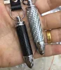 Hot sale Car parts Carbon fiber exhaust pipe keychain Key chain Tailpipe Muffler Keyring