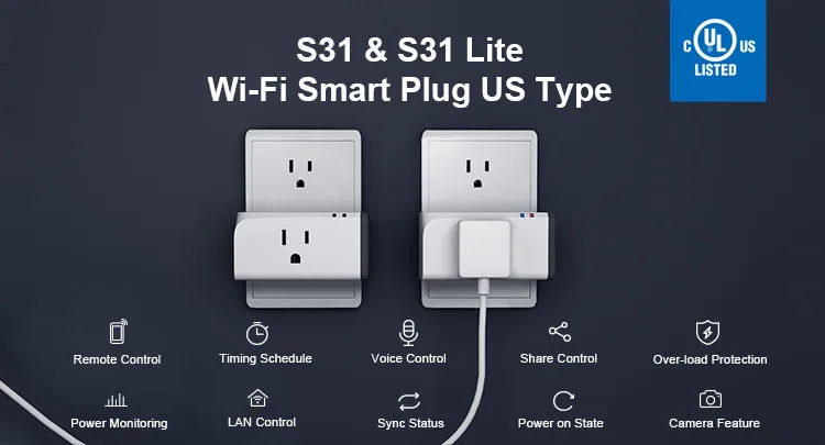 SONOFF S31 Lite US remote control smart plug wifi Smart Home Socket Wireless smart wifi plug Works With Alex Zigbee Version - ANKUX.COM