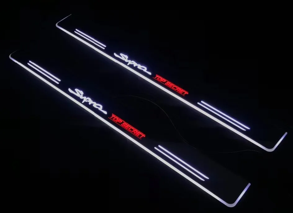 Car Door Sill Decoration Scuff Plate Door Sill With Light Double Color