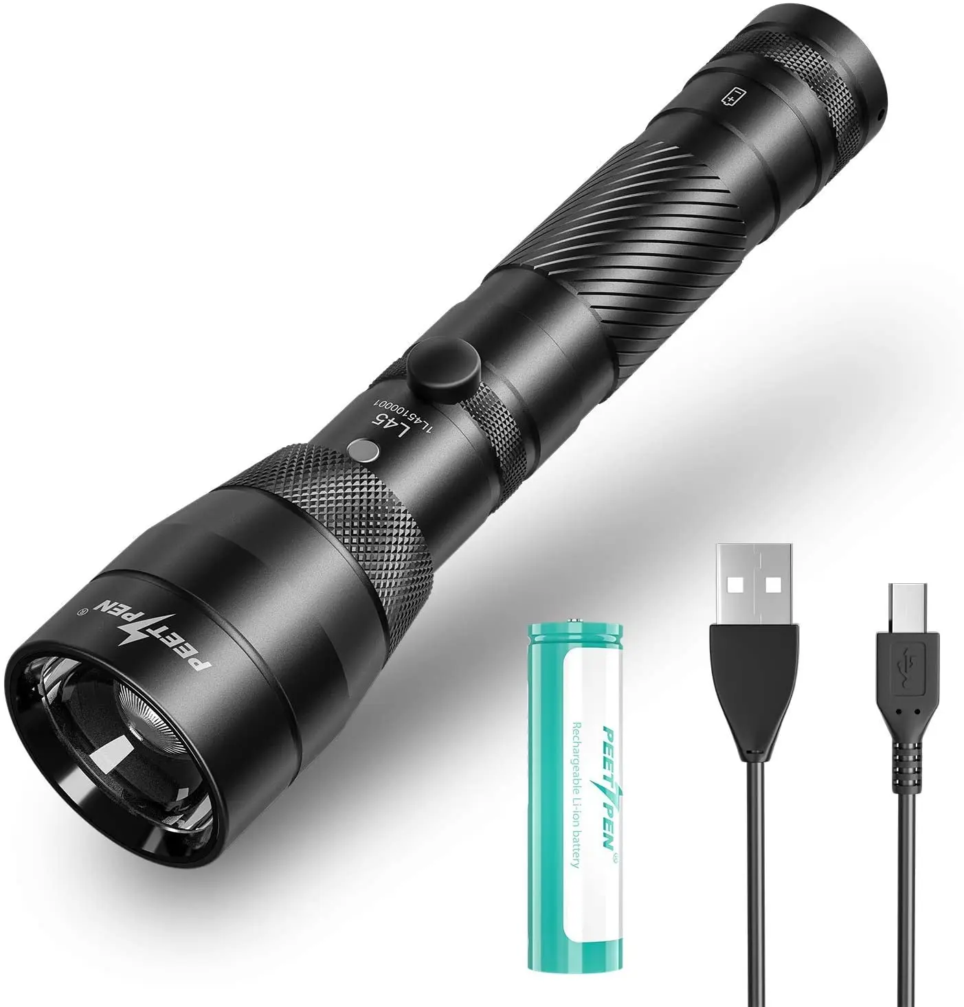 High Power L45 10w T6 Dimmable rechargeable torch zoomable Flashlight Powerful Tactical led zoom Flashlight