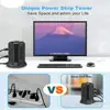 Vertical sockets and USB charging port towers are designed to save space and clean various power cords in the home and work area