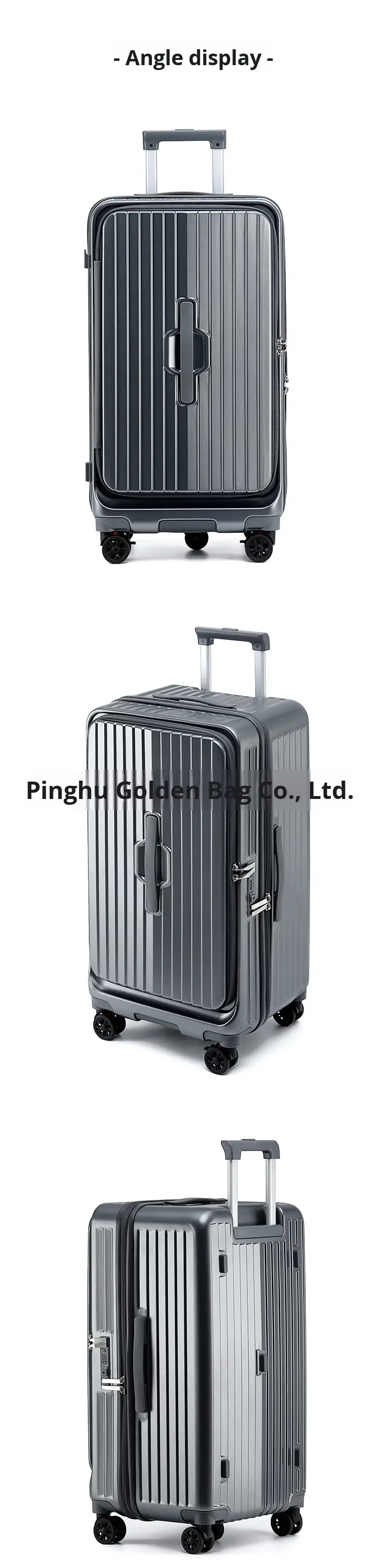 product 2026 20inch new large capacity suitcase front side open lid rolling luggage  tsa lock boarding case travel case luggage-16
