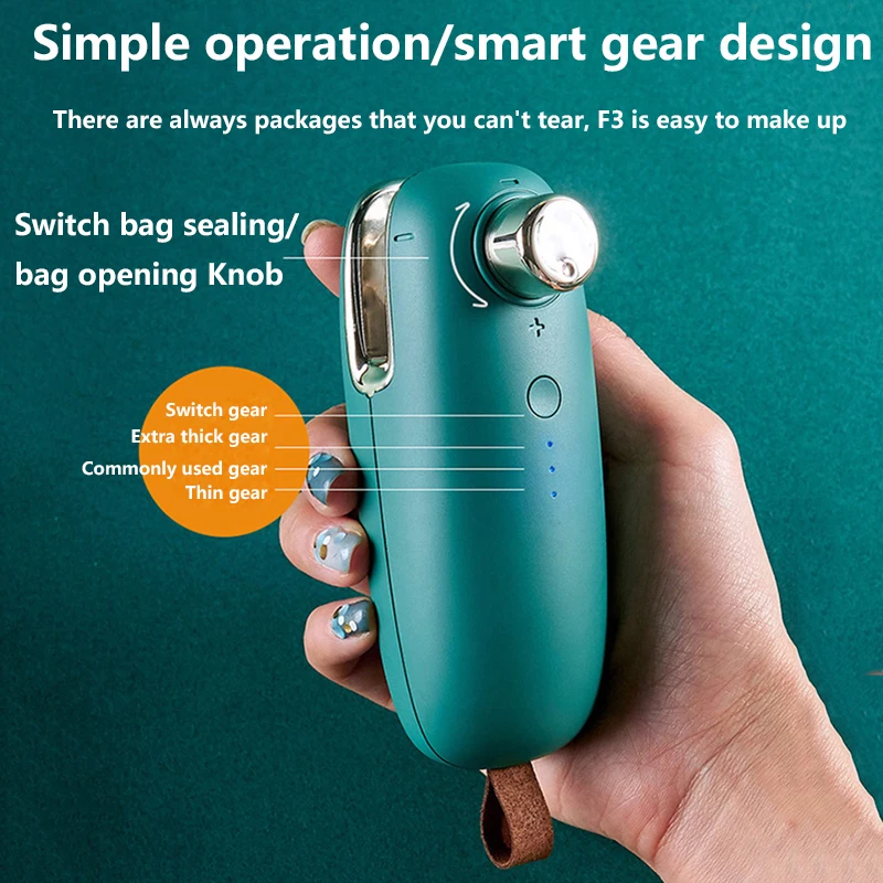 USB Rechargeable Heat Sealer Mini Packaging Food Bag Sealing Machine With Cable Multifunctional Sealer Packing Kitchen Tools