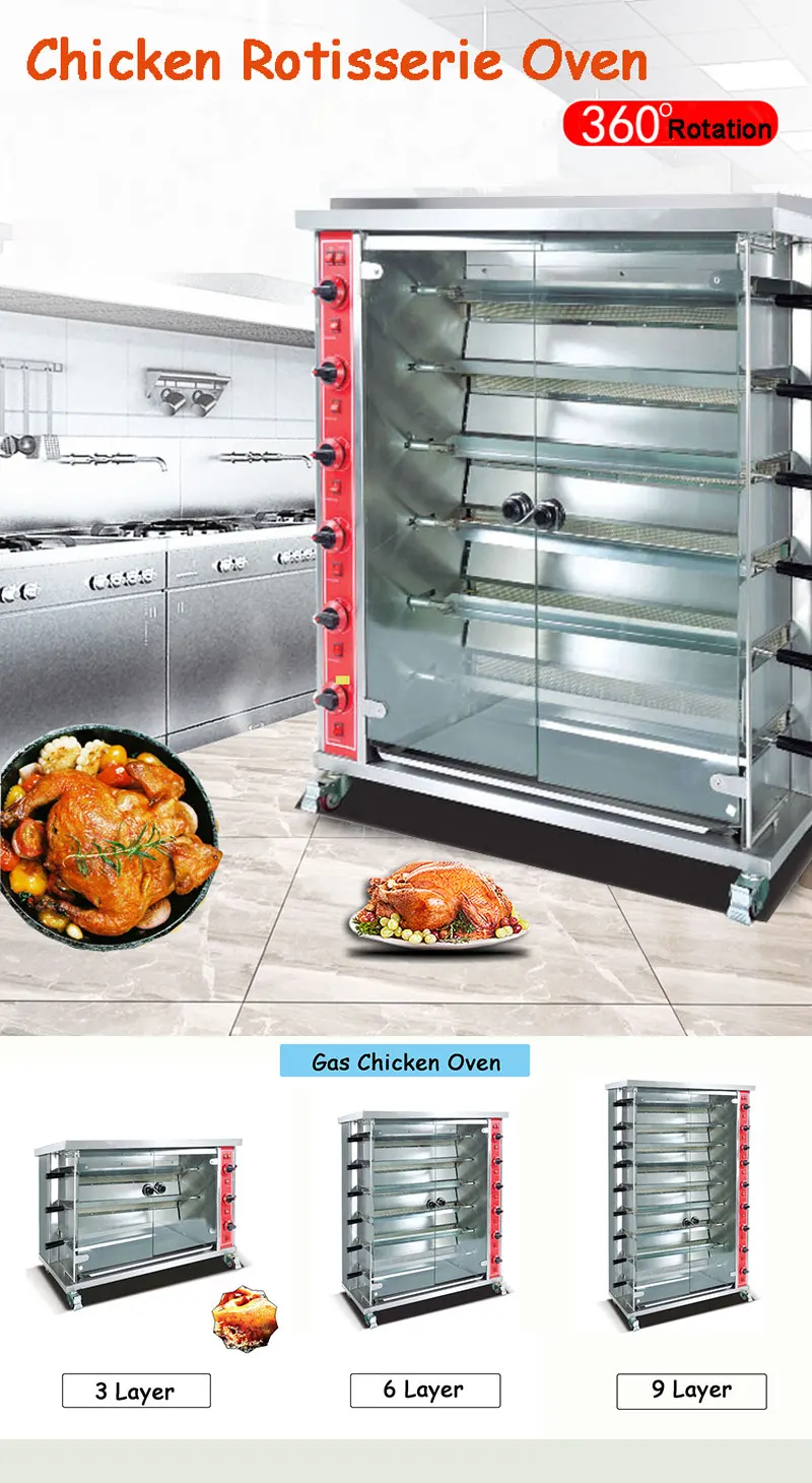 Commercial Gas Chicken Grill / Chicken Rotisserie Oven For Sale Buy