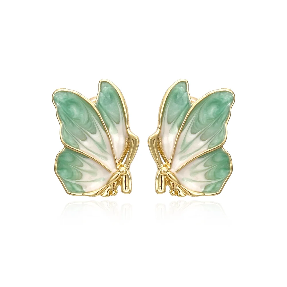 新设计热卖时尚饰品高档豪华锆石耳钉智能蝴蝶耳环女性的礼物