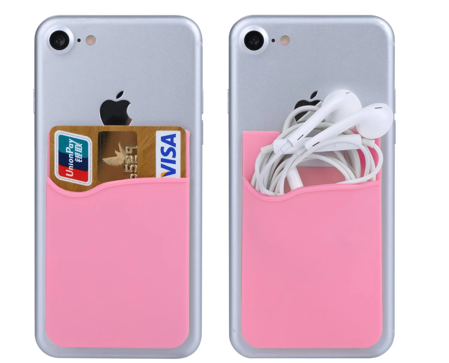 Wholesale Mobile Phone Wallet Sticker Credit Card Holder Silicone Card
