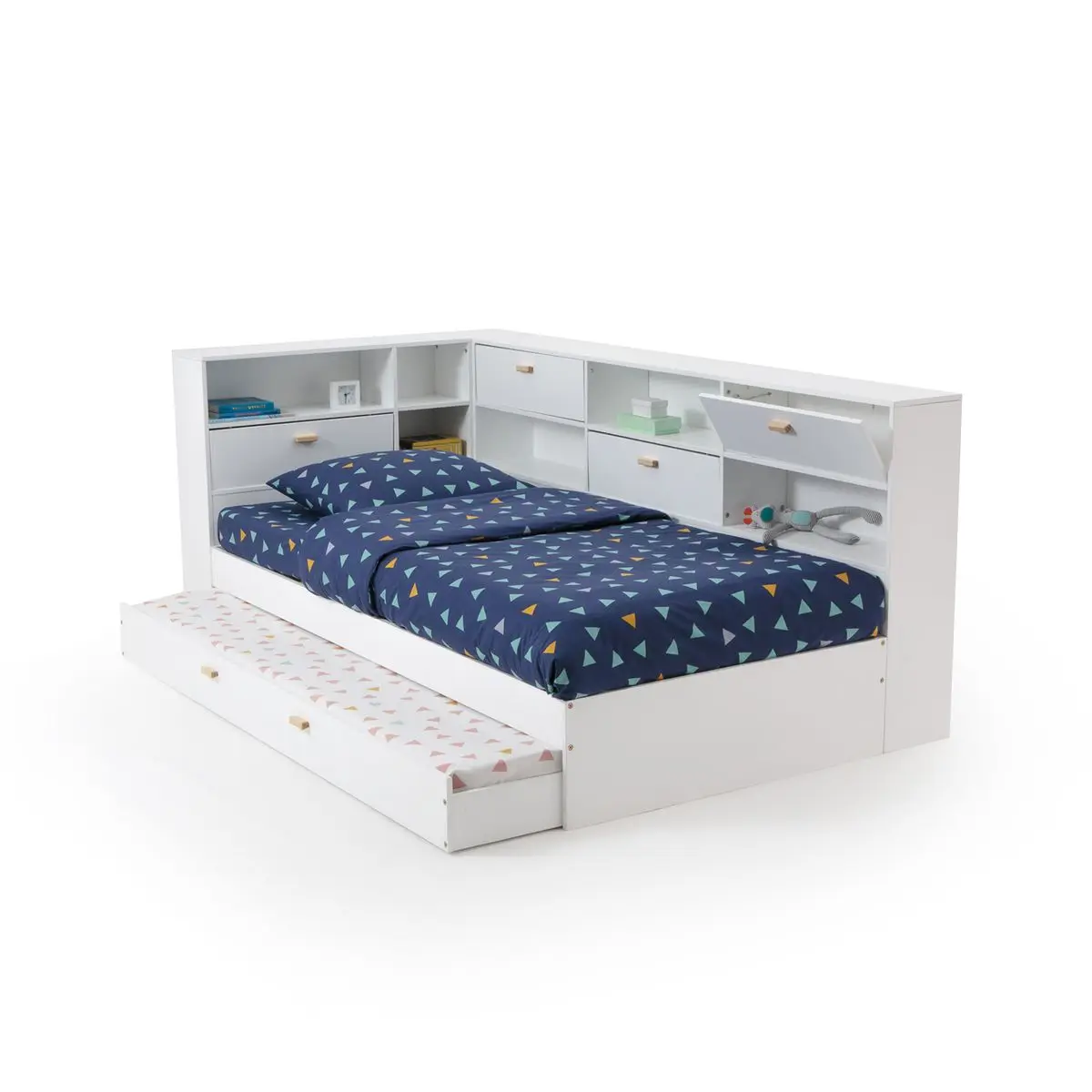 kids double bed with storage