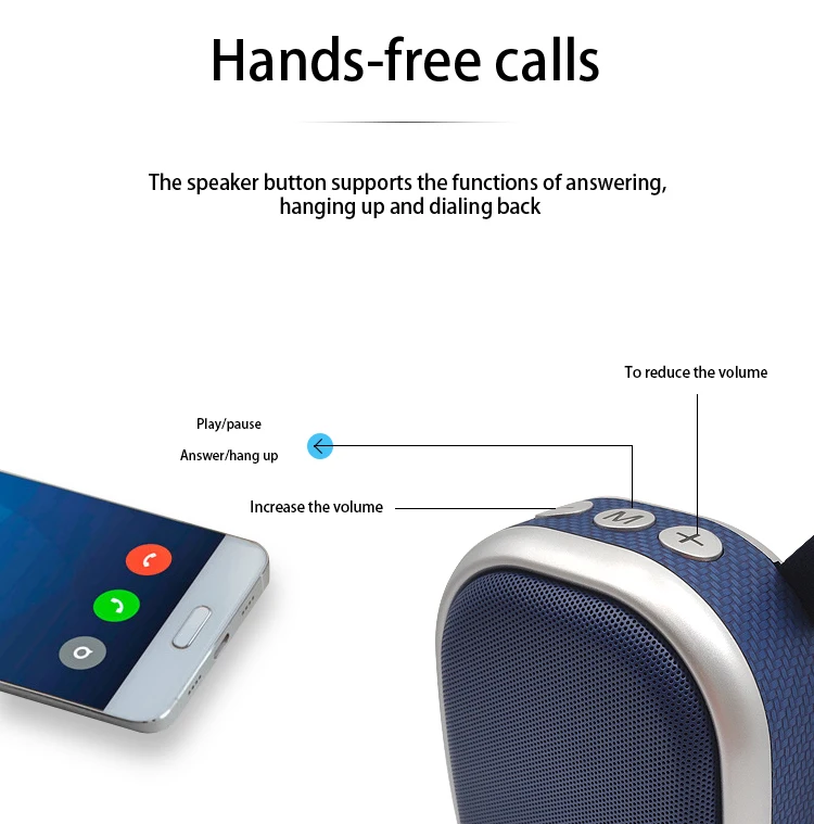 Factory low-cost direct selling BT 5.0 Portable Outdoor Mini speaker True Wireless TWS Blue Waterproof speaker - ANKUX.COM
