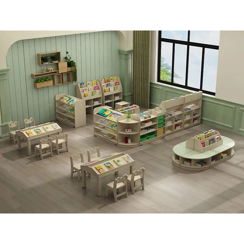 Moetry Wood Reading Table Nursery School Library Furniture Children Bookshelf Buy Preschool