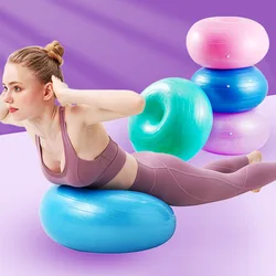 Manufacturers supply new design apple shaped yoga ball doughnut thick 55CM large yoga ball fitness home spot