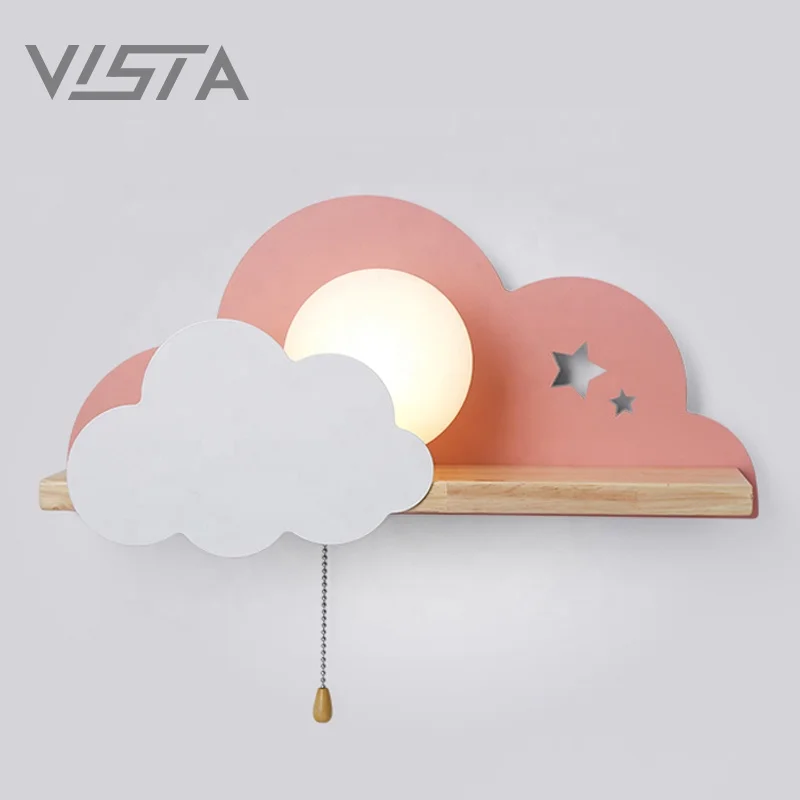 Decorative Cloud LED Baby Girl Kids Room Fancy Wall Sconce Modern Indoor Home Wall Light