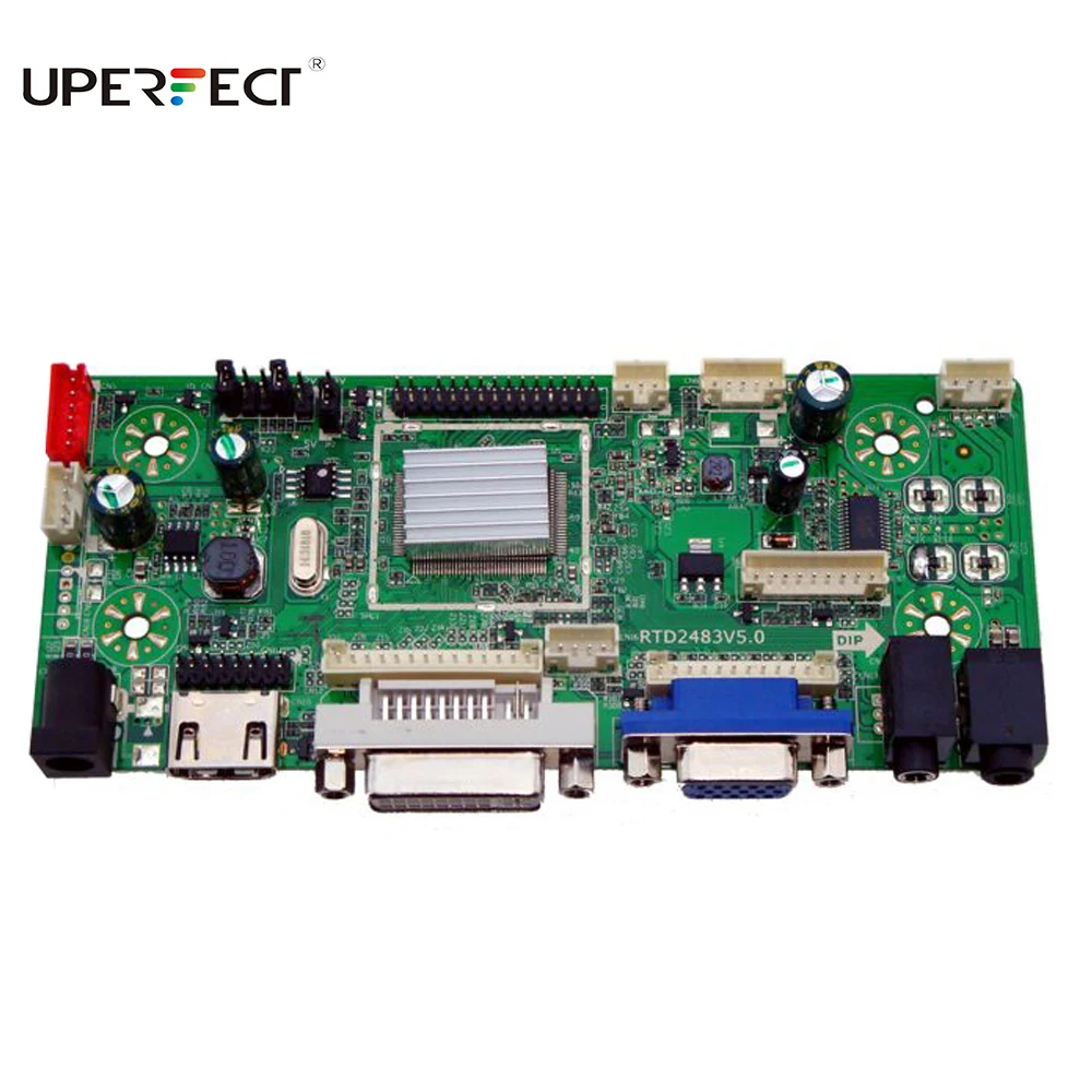 
HDM/DVI/VGA to LVDS Converter Board With Cable Keypad for Car Advertising Monitor LCD Screens 