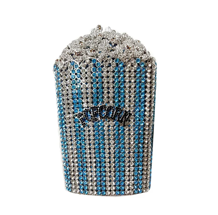 2020 new fashion bling diamond popcorn shape ladies evening clutch bag bling shoulder bags