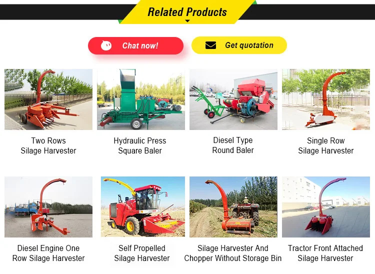 NKUN Tractor Drive Corn Stalk Chop Forage Harvester With Storage Bin