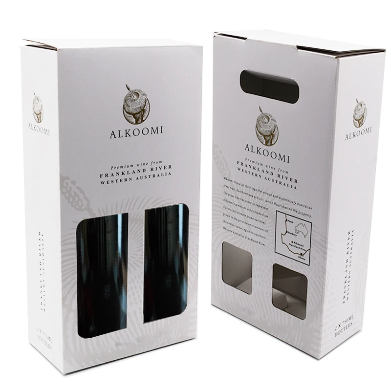 Custom Red Wine Glass Box for 2/3/6 Bottles Luxury Shipping Paper Cardboard Wine Box Embossing for Vodka Soda Packaging Gift manufacture