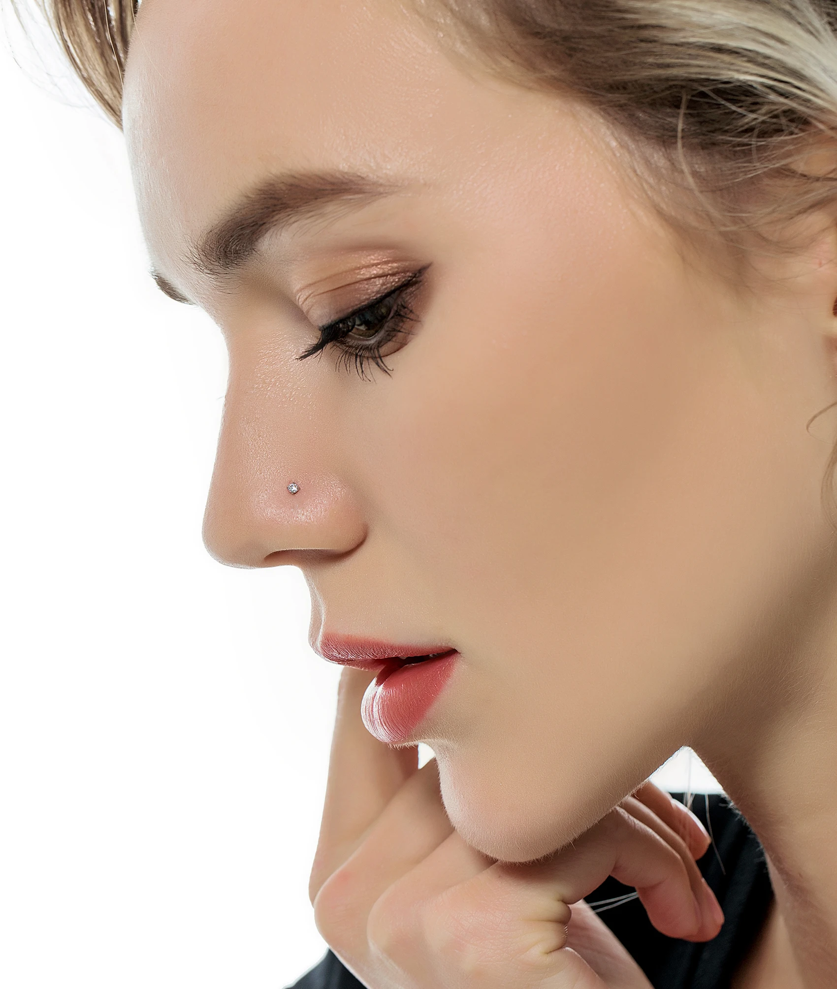 20g Nose Rings Studs 316 L Stainless Steel Nose Studs Cz Heart