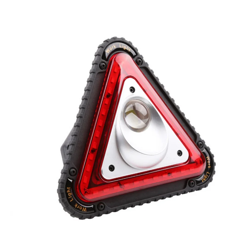 COB triangle LED work lamp USB rechargeable traffic  warning light