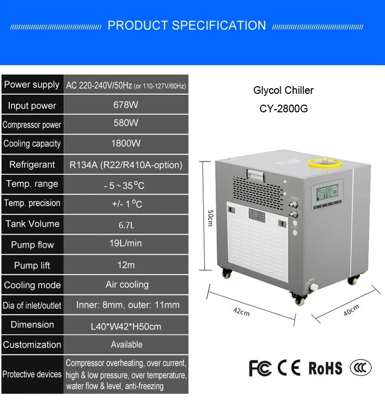 Cy2800g 3/4 Hp 1800w Low Temperature Fermentation Brewing Wort Beer