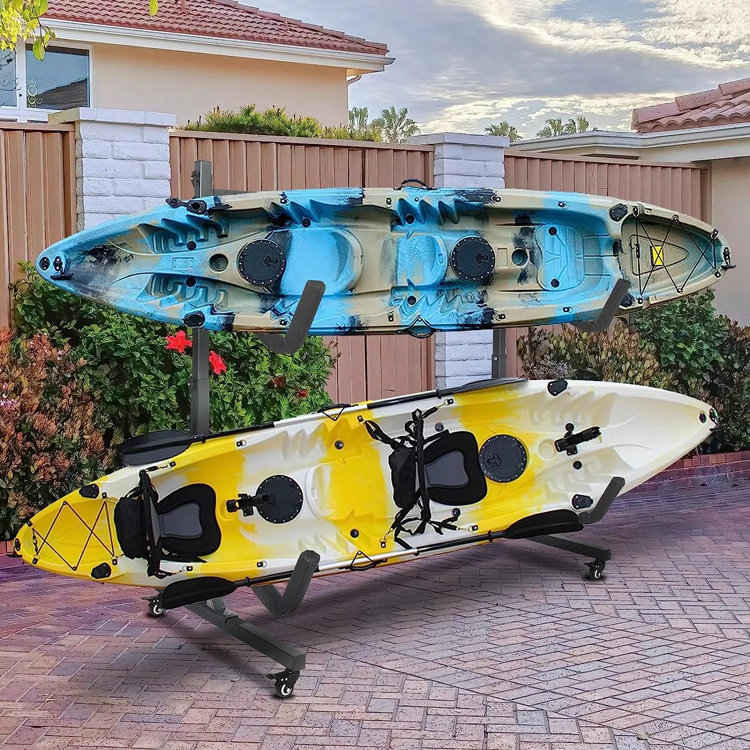 Deluxe Freestanding Heavy Duty Kayak Rack 2 Kayak Storage| Alibaba.com