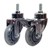 4 inch home quiet protection floor soft caster with total lock brake