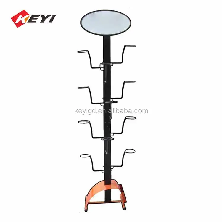 Hot Custom Double Sided Adjustable Metal Helmet Stand Display