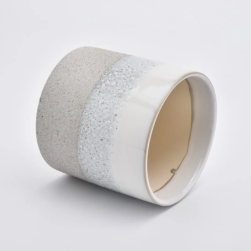 Cylinder Ceramic Candle Vessel Customized finish Acceptable Made in China Wholesales