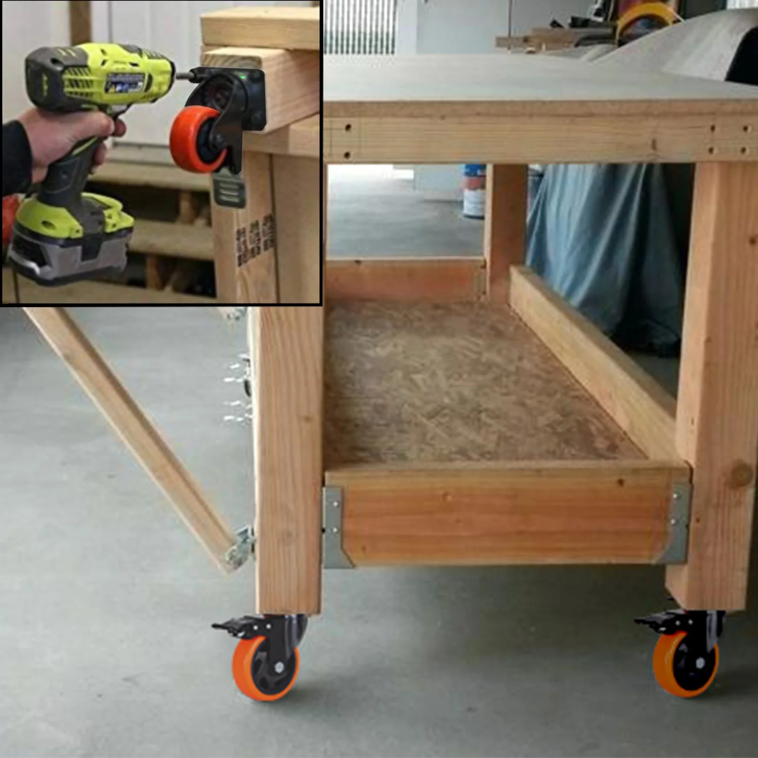 100mm 4 Inch Industrial Rubber Cart Wheels For Workbench Project Swivel