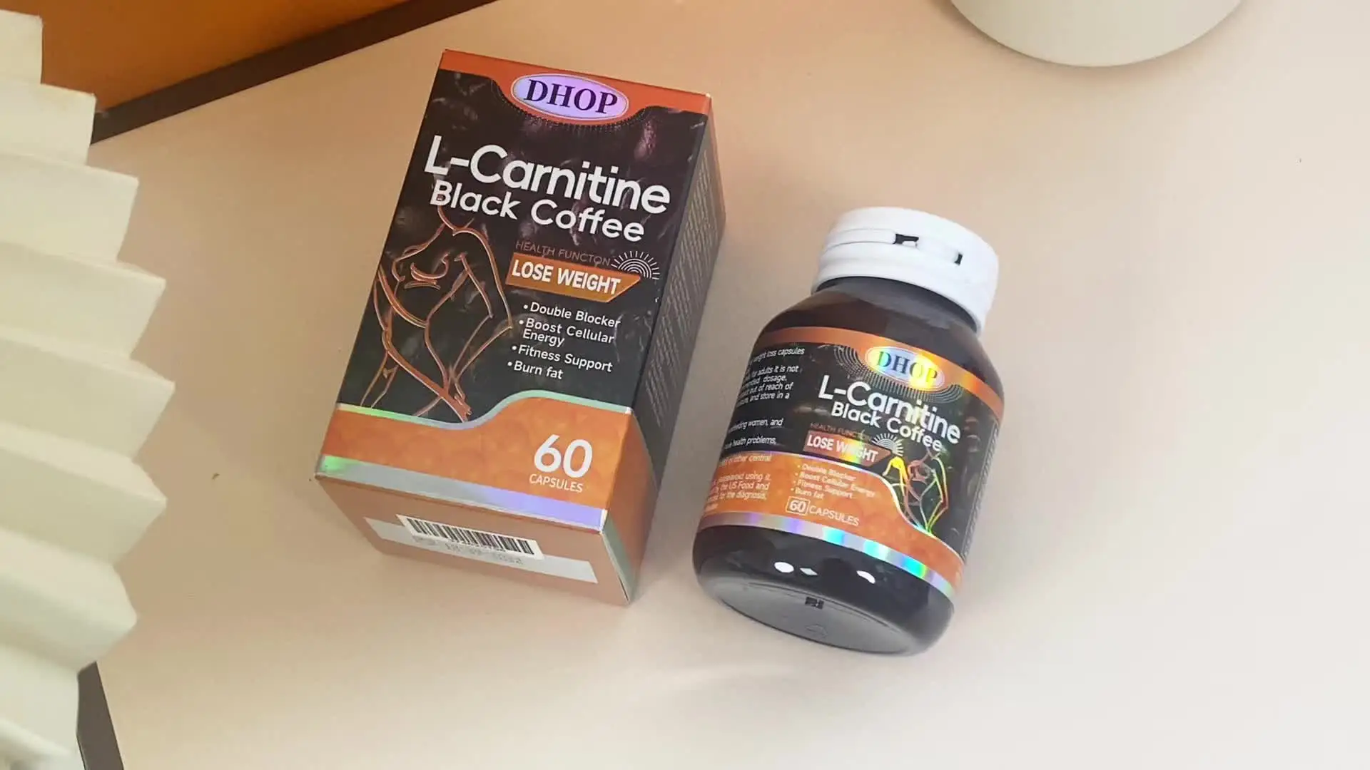OEM L-Carnitine Black Coffee Capsules Double Blocker for Weight Management Boost Cellular Energy and Fitness Support