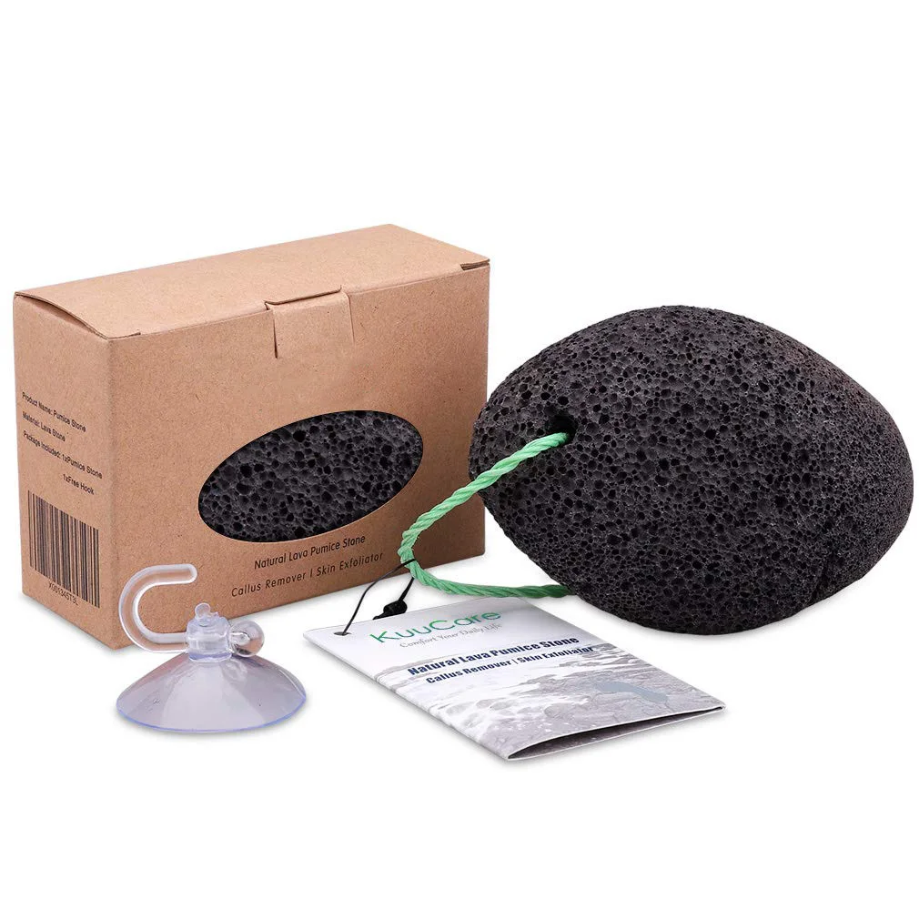 amazon hot selling nature black earth lava pumice stone black
