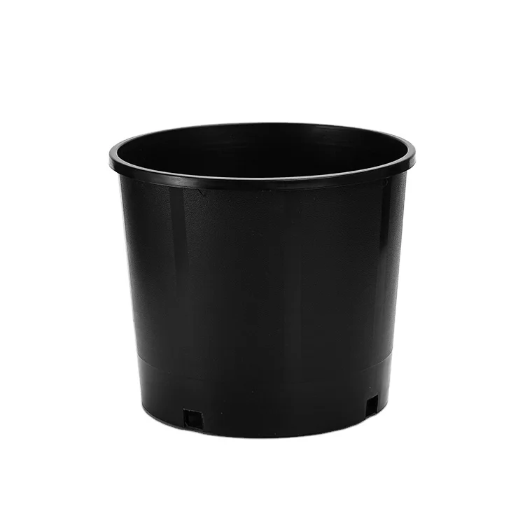 Pp 1/2/3/4/5/7/10/15/20/25 Gallon Pot Supply Plastic Black Garden And Nursery Pots For Plant